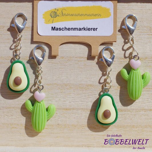 Maschenmarkierer Avocado & Kaktus