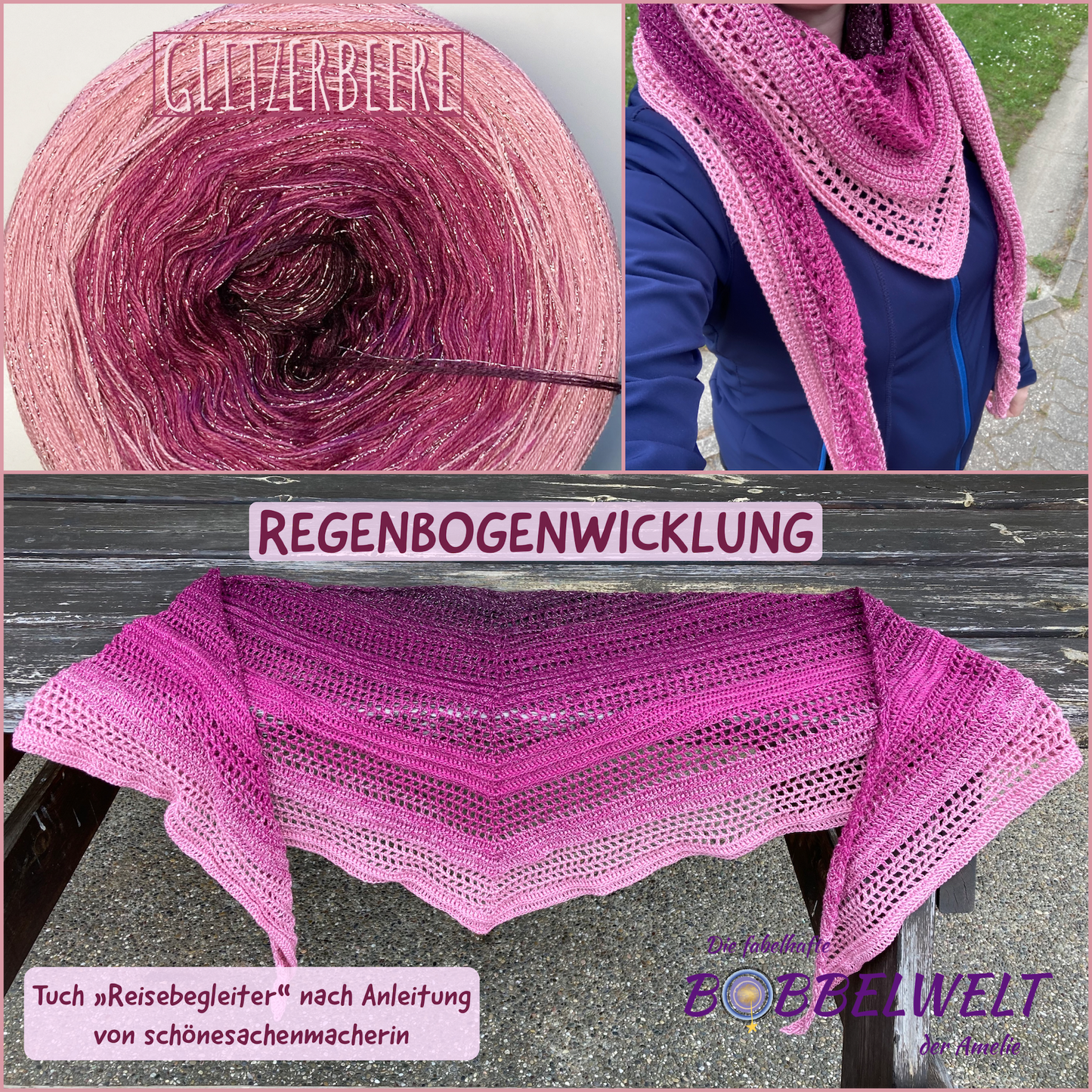 Gehäkeltes Dreieckstuch Reisebegleiter