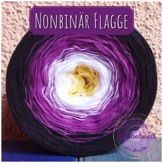 Bobbel Nonbinär Flagge 3-6fädig