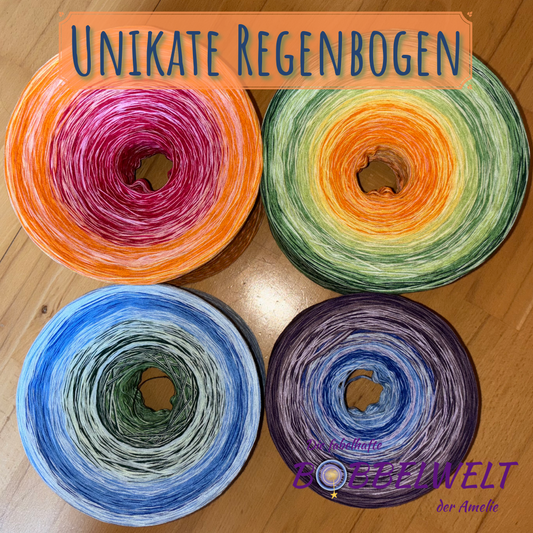 Bobbelset "Regenbogen" Unikat, 4-teilig, 4fädig, 7700m